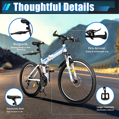 #ad #ad 26 inch Mountain Bike 21 Speed Hydraulic Disc Brake Mens Bikes MTB Bicycle $189.53