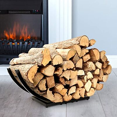#ad Curved Firewood Rack Heavy Duty Wood Rack Log Holder Indoor Outdoor for Firep... $56.50