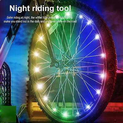 #ad Bike Wheel Lights Waterproof Decorative Bicycle Spoke Battery Powered Lights $9.69