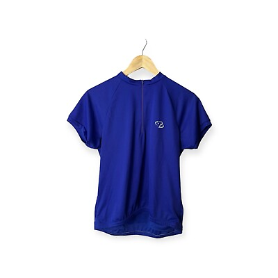 #ad Trek Women#x27;s Cycling T Shirt Blue Size Large Pockets $10.00