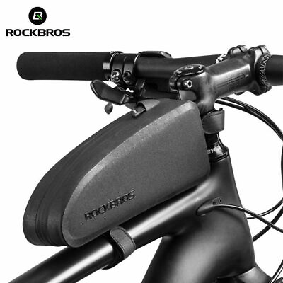 #ad ROCKBROS Bicycle Front Frame Bag Nylon Bike Waterproof Top Tube Bag 1 1.6L $17.99
