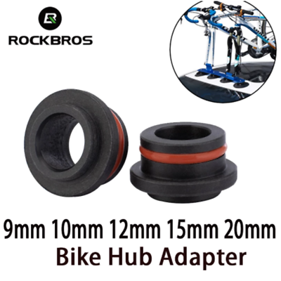 ROCKBROS 2pcs 9 12 15 20mm Hub Adapters Bicycle Roof Top Car Rack Hub Convertor $14.69