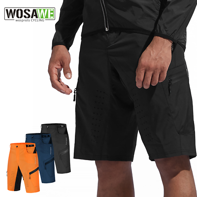 #ad #ad WOSAWE Men Cycling Baggy Shorts MTB Mountain Bike Riding Sports Pants Breathable GBP 29.39