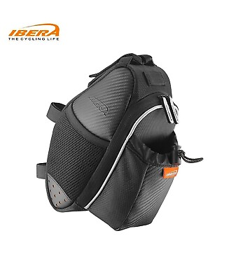 #ad IBERA Bicycle Saddle Bag Bike Seat Pouch Cycling Tail Bag Reflective IB SB17 BLK $38.80