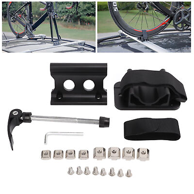 #ad Bike Fork Mount Block Car Roof Bicycle Rack Aluminium Alloy for SUV Conversion $42.37