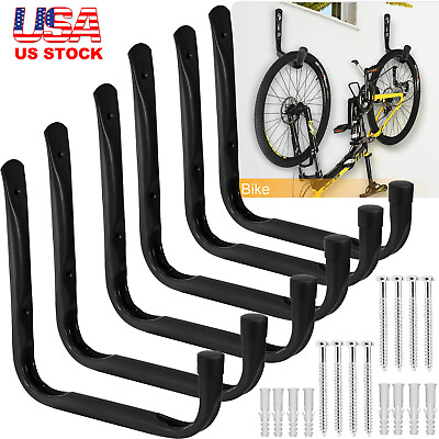 #ad Heavy Duty Bike Bicycle Wall Mount Storage Garage Holder Hook Hanger Steel Rack $20.76