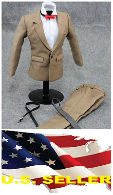 #ad #ad 1 6 clothes Khaki Color business Suit for 12quot; Male Figure Hot toys v#x27;US SELLERv#x27; $35.49