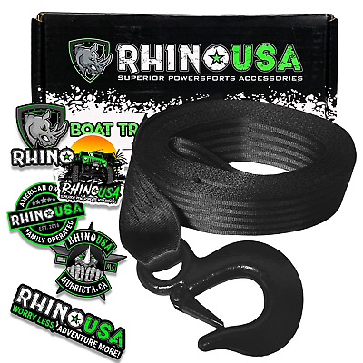 #ad Rhino USA 2quot; x 20#x27; Boat Winch Strap w Hook $19.99