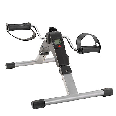 #ad LCD Foldable Under Desk Stationary Exercise Bike Arm Leg Foot Pedal Exerciser $41.42
