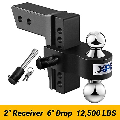 #ad #ad Trailer Hitch Fit 2quot; Receiver 6 Or 8 Inch Adjustable Drop Hitch Max 12500 LBS $109.98