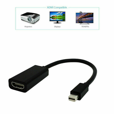 #ad Mini DisplayPort Thunderbolt To HDMI Adapter For Microsoft Surface Pro 2 3 4 BLK $2.34