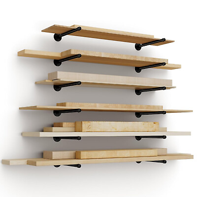 #ad Wall Mount Lumber Wood Storage Metal Rack with 6 Level System Holds Up 1200 Lbs $32.99