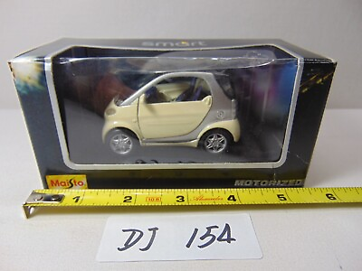 #ad Maisto Smart Car Motorized 1:33 scale die cast model Off White amp; Gray With Box $24.99
