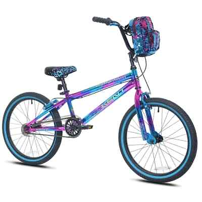 #ad Girls#x27; 2 Illusion BMX Bike 20quot; Wheels and Steel Frame Comfort Ride Blue Purple $129.95