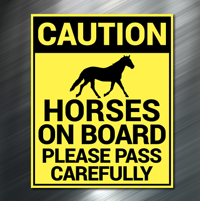 Horse on Board Dressage Jumper Truck 4x4 Trailer Riding Saddle Sticker Decal NEW $5.99