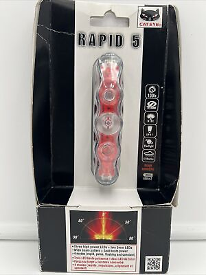 #ad Cateye Rapid 5 TL LD650 LED Rear Bike Light w Quick Release HTF NEW IN BOX $39.50
