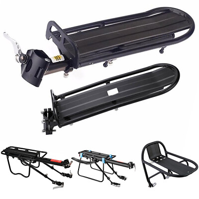 #ad Bicycle Front Rear Cargo Rack Mountain Bike Carrier Holder Seat Pannier Racks $22.49