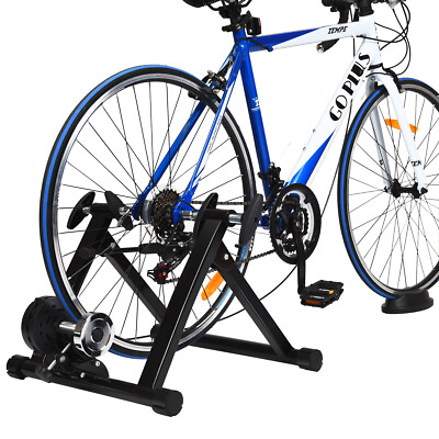 #ad Gymax Folding Magnetic Bike Trainer Stand Bicycle Riding Exercise W 8 Speeds $62.99