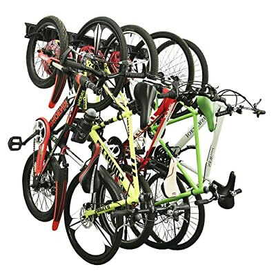 #ad Bike Storage Rack Wall Mount 5 Bike and 3 helmet Hanger Garage Storage Organ... $43.62
