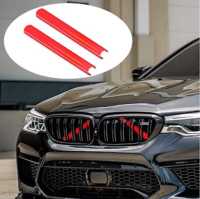 #ad #ad 2PCS For BMW 1 2 3 4 Series F20 F30 Car Front V Brace Grill Trim Strips Cover $12.79
