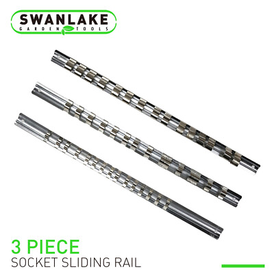 3pc Socket Holder Rail 1 4quot; 3 8quot; 1 2quot; Rack Mount Steel Drawer Tray Organizer $7.99