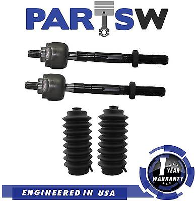 Both 2 New for Honda Civic Inner Tie Rod Ends 2 Rack and Pinion Bellow Boots $25.22