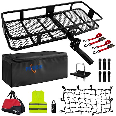 #ad #ad Folding Hitch Mount Cargo Carrier Hitch Rack Basket 60quot;*21.5quot;*6quot; Hauling Weig... $288.84