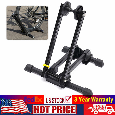 #ad Bike Floor Parking Rack Storage Stand Bicycle Mountain Bike Holder Foldable TOP $27.55