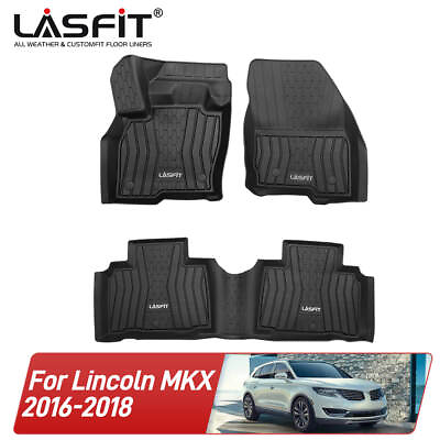 Floor Mats For Lincoln MKX 2016 2018 Frontamp;Rear SUV All Weather TPE Liners Black $129.99