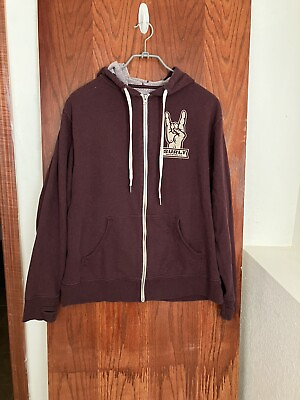 #ad #ad Surly Brewing Company Woman’s Large XL Lightweight Hoodie Full Zip Maroon $15.00