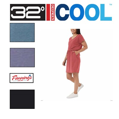 #ad 32 Degrees Cool Women#x27;s Soft Lux Dress Stretch Comfort I42 $15.28