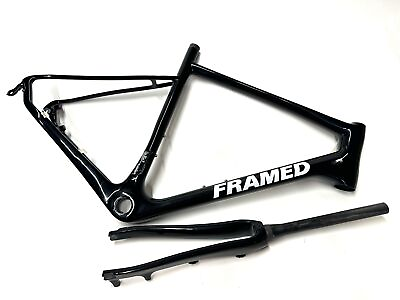 #ad Framed Mallorca Carbon Disc Brake 58cm 700c Black Road Bike Frame Fork New $339.97