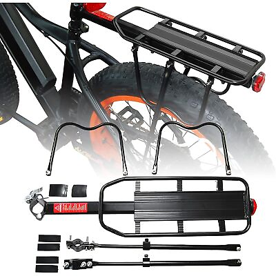 #ad 110lb Rear Bike Rack Bicycle Carrier Luggage Cargo Holder Seat Aluminum Fram $22.90
