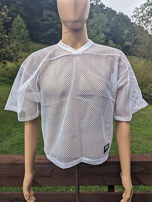 #ad #ad Vintage BIKE Athletics White Mesh Football Jersey Size Large New Old Stock $16.97