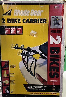 #ad Rhode Gear 2 Bike Carrier Trunk Mount Rack Black amp; Yellow #06169 $85.00