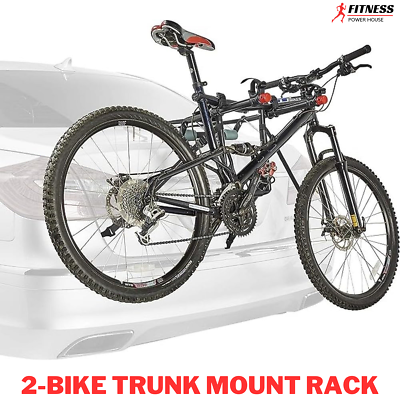 #ad 2 Bike Trunk Mount Rack Load Capacity 70 Lb Fits Sedans Hatchbacks Minivans Suv $71.04