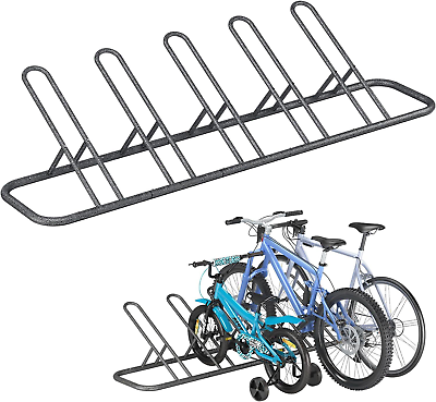 #ad Bike Rack for Garage Indoor Floor Bike Storage Rack Outdoor Bike Stand for 5 B $56.96