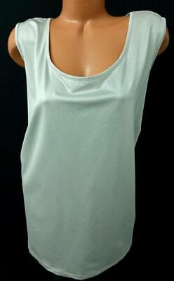 #ad Maggie barnes for Catherines gray metallic shimmer scoop neck sleeveless top 5X $12.99