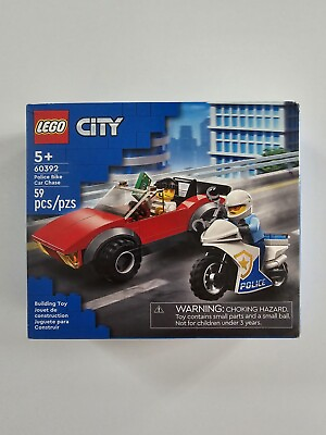 #ad LEGO CITY: Police Bike Car Chase 60392 Toy Building Set 59 pcs NEW $15.00