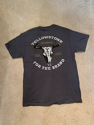 #ad YELLOWSTONE TV Show Cattle Skull For The Brand Dutton Ranch T Shirts in OLIVE $14.00
