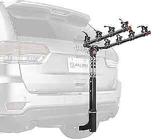 #ad Sports 4 Bike Hitch Mount Rack 2 Inch Receiver Bike Carrier Black Deluxe $142.83
