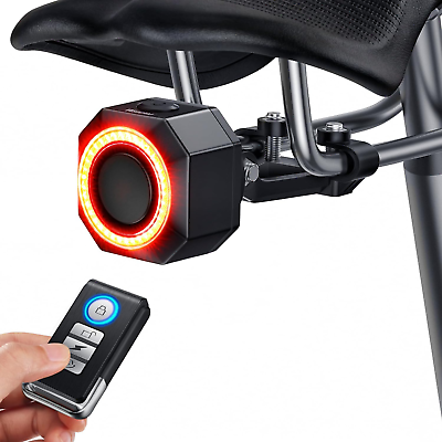 #ad Remote Bike Tail Light with Alarm Smart Bike Brake Light Auto On Off Long Bat $39.99