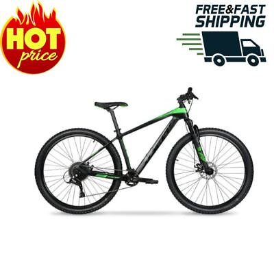 #ad Men#x27;s 29 In. Carbon Fiber Mountain Bike Large Black and Green NEW $623.19