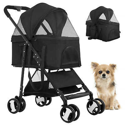 BestPet 3 in 1Pet Stroller Premium Multifunction Dog Cat with Detachable Carrier $86.99