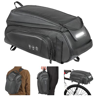 #ad 8L Bike Bags for Bicycles Waterproof Bike Rack Rear Bag with Removable Shoul... $41.49