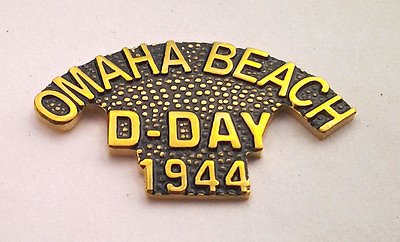 #ad OMAHA BEACH D DAY 1944 1 5 16quot; World War II Military Hat Pin 15854 HO $5.63