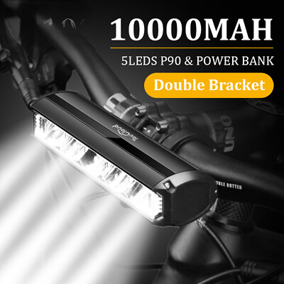 #ad Bicycle Light Front 10000mAh Bike Light Power USB Charging MTB Road Cycling $28.89