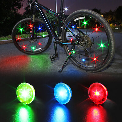 #ad 1Pc Bicycle Bike Wheel Lights LED Fits any Spoke Rim Tires Safety Warning Light $1.70