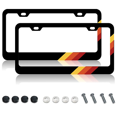 2X For Toyota Rav4 Accessories Tri 3 Color Car SUV License Plate Frames Cover $16.89