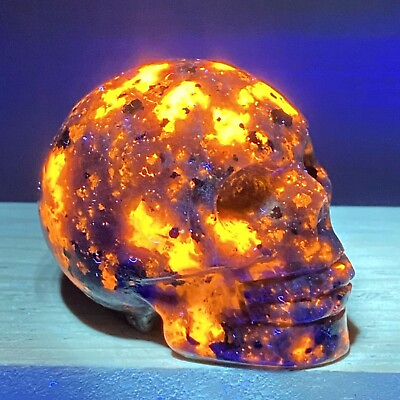 #ad 1pc Natural Yooperite Quartz Carved Crystal Skull Reiki Healing 2quot; $14.70